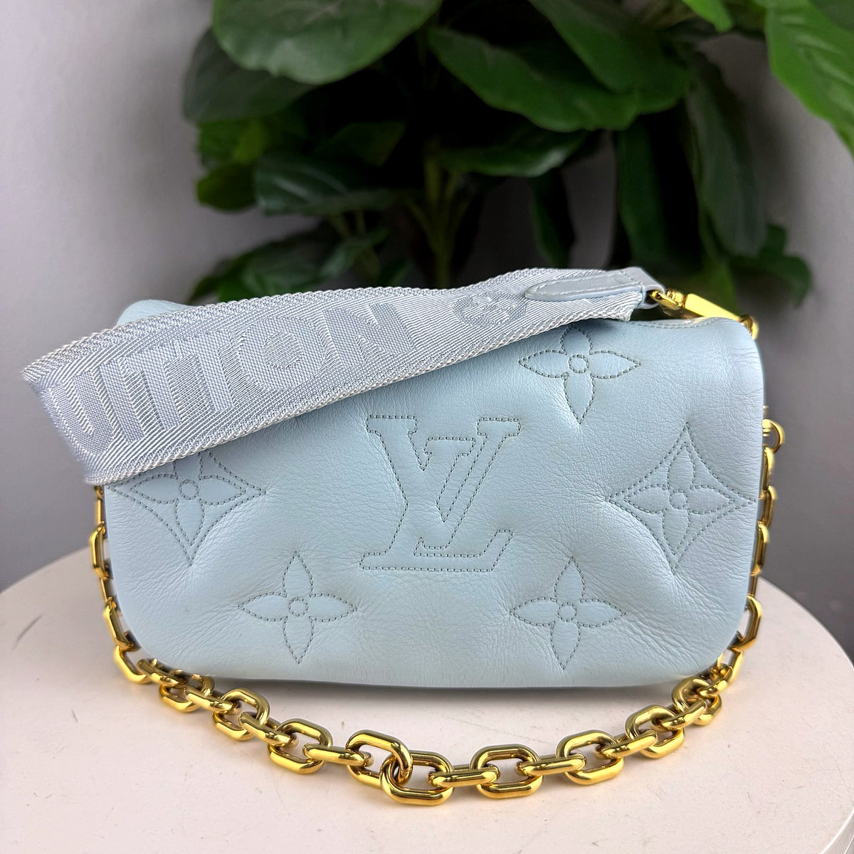 Authentic Louis Vuitton Coussin PM Monogram Jacquard Light Blue - 01_photo.jpg