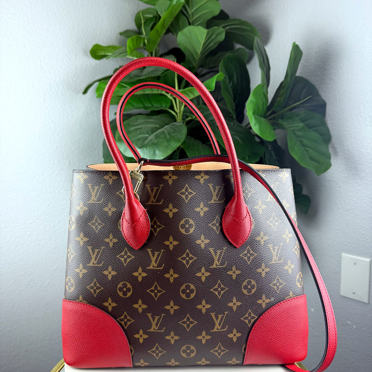 Authentic Louis Vuitton Flandrin Monogram Coquelicot Tote Bag - 02_photo.jpg