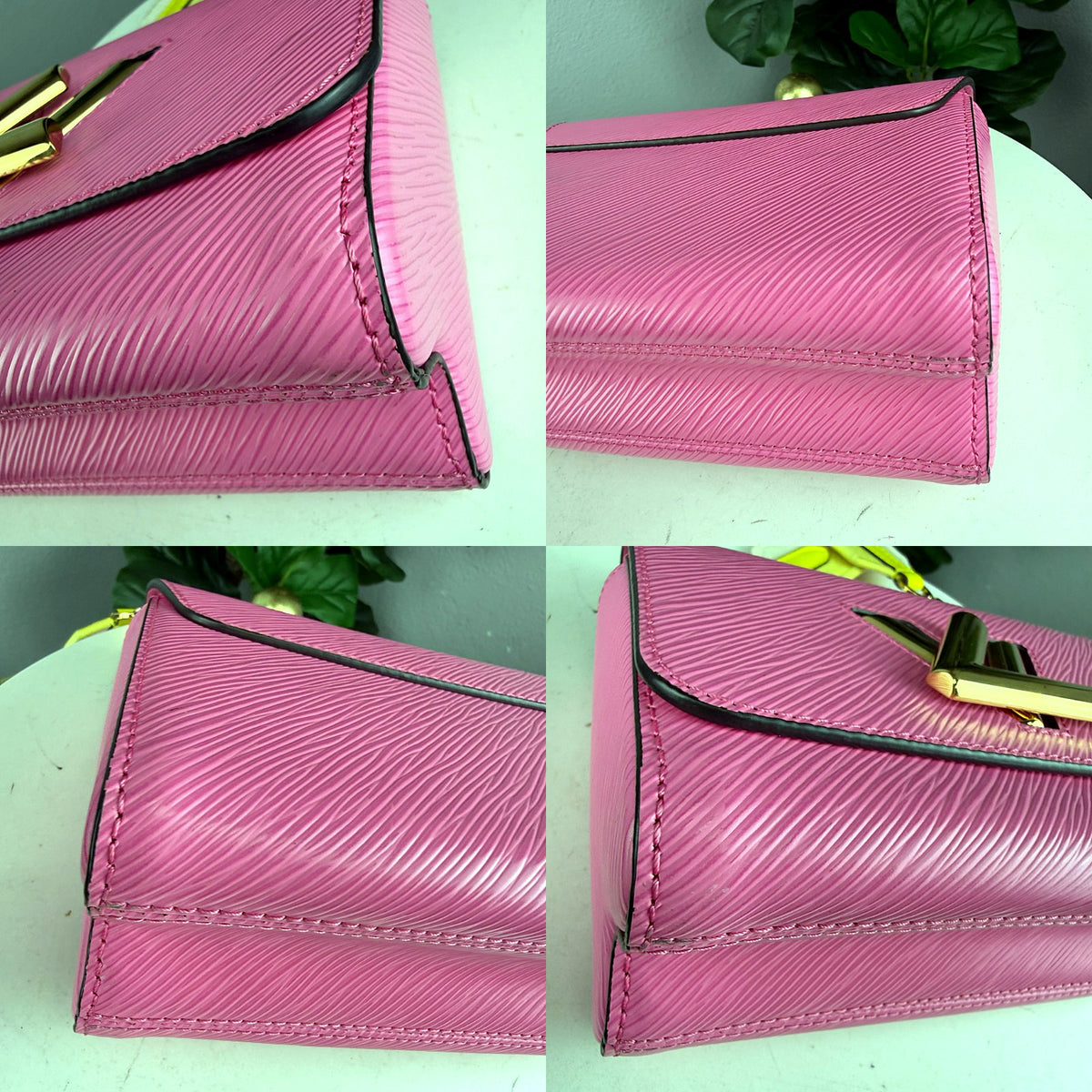 Authentic Louis Vuitton Twist MM Epi Leather Pink Crossbody Bag - 04_corners.jpg