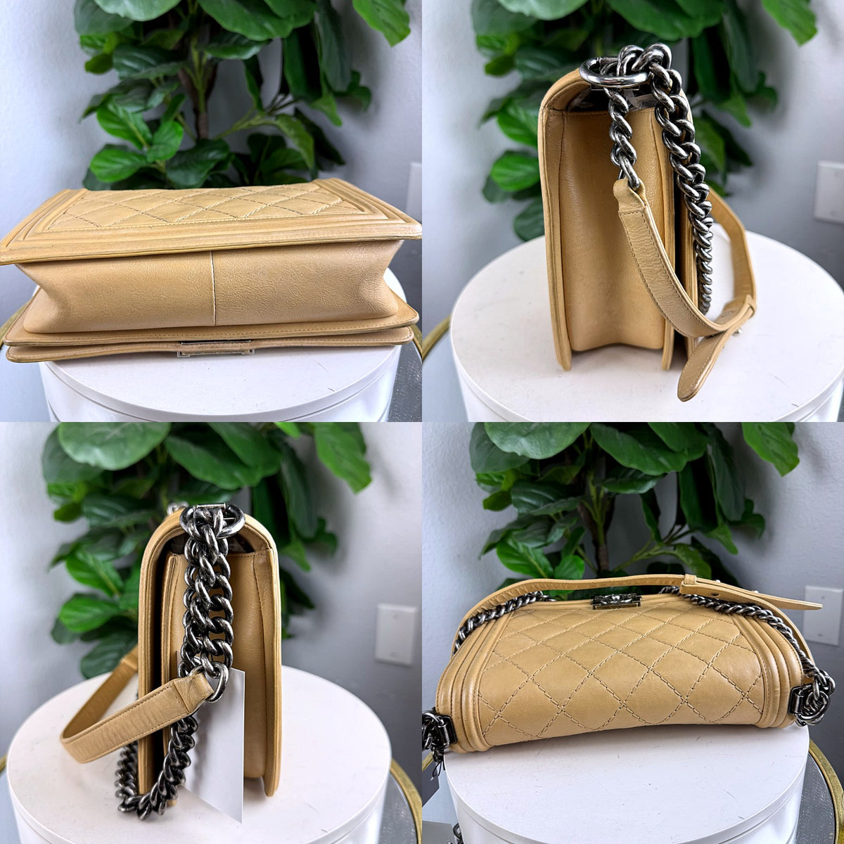 Authentic Chanel Boy Bag Medium Beige Quilted Lambskin Leather - 05_extra.jpg