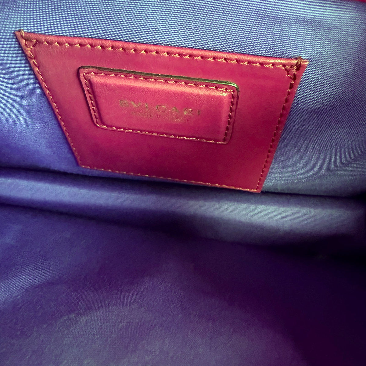 Authentic Bulgari Serpenti Forever Flap Shoulder Bag Magenta Pink Leather - 05_inside.jpg