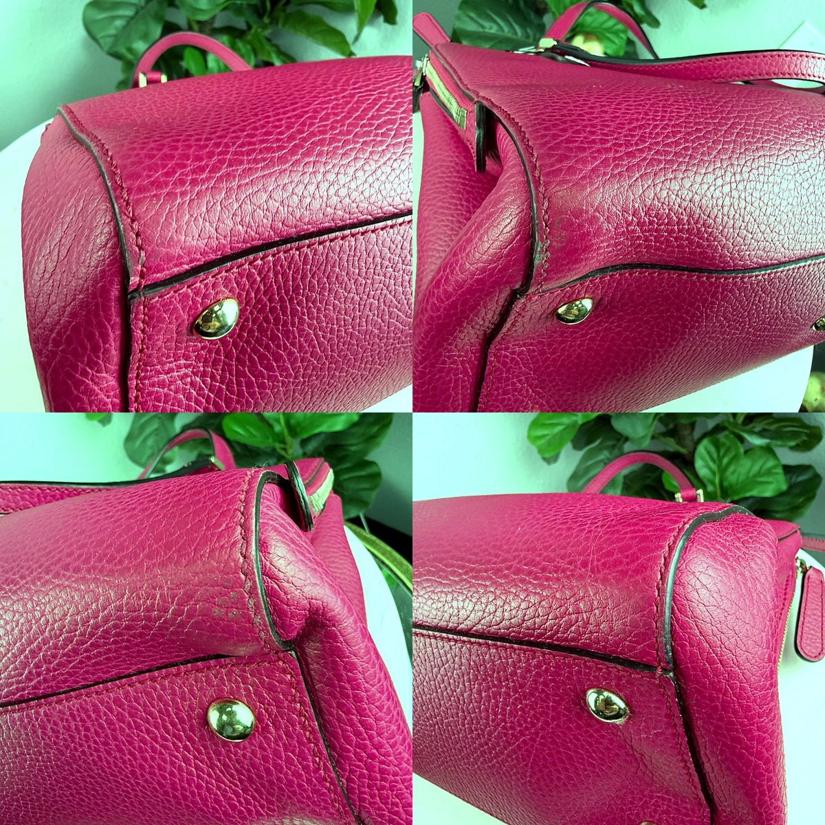 Authentic Gucci Swing Small Leather Top Handle Bag Pink Fuchsia - 03_corners.jpg