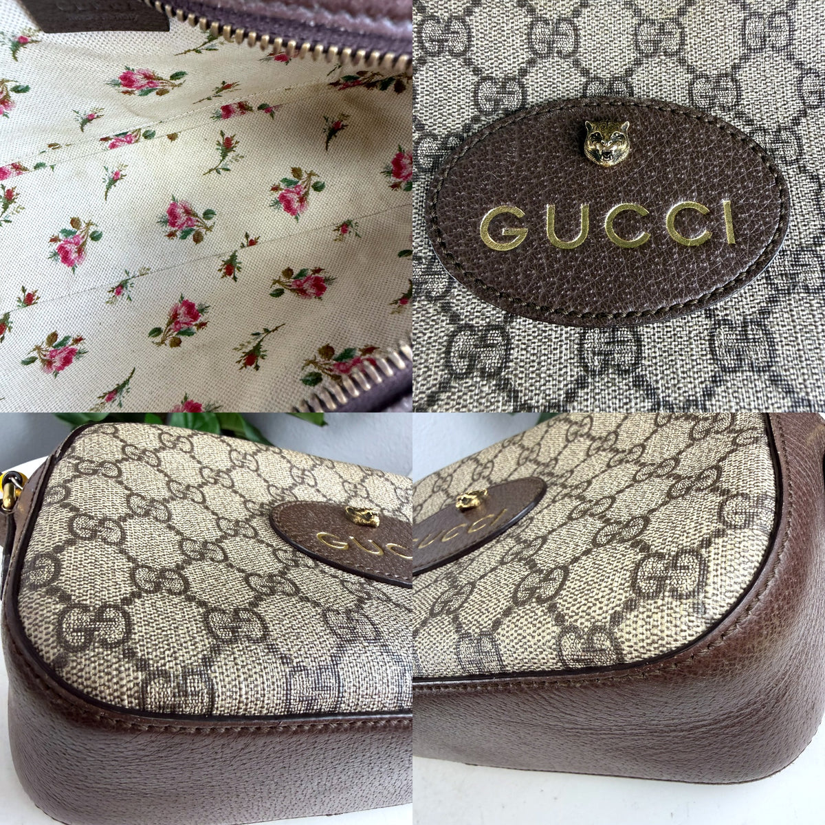 Authentic Gucci Neo Vintage Small Messenger GG Supreme Canvas Beige Crossbody Bag - 03_detail_1.jpg