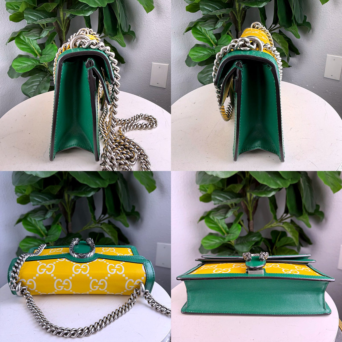 Authentic Gucci Dionysus Small GG Supreme Canvas Shoulder Bag Yellow Green - 07_extra.jpg