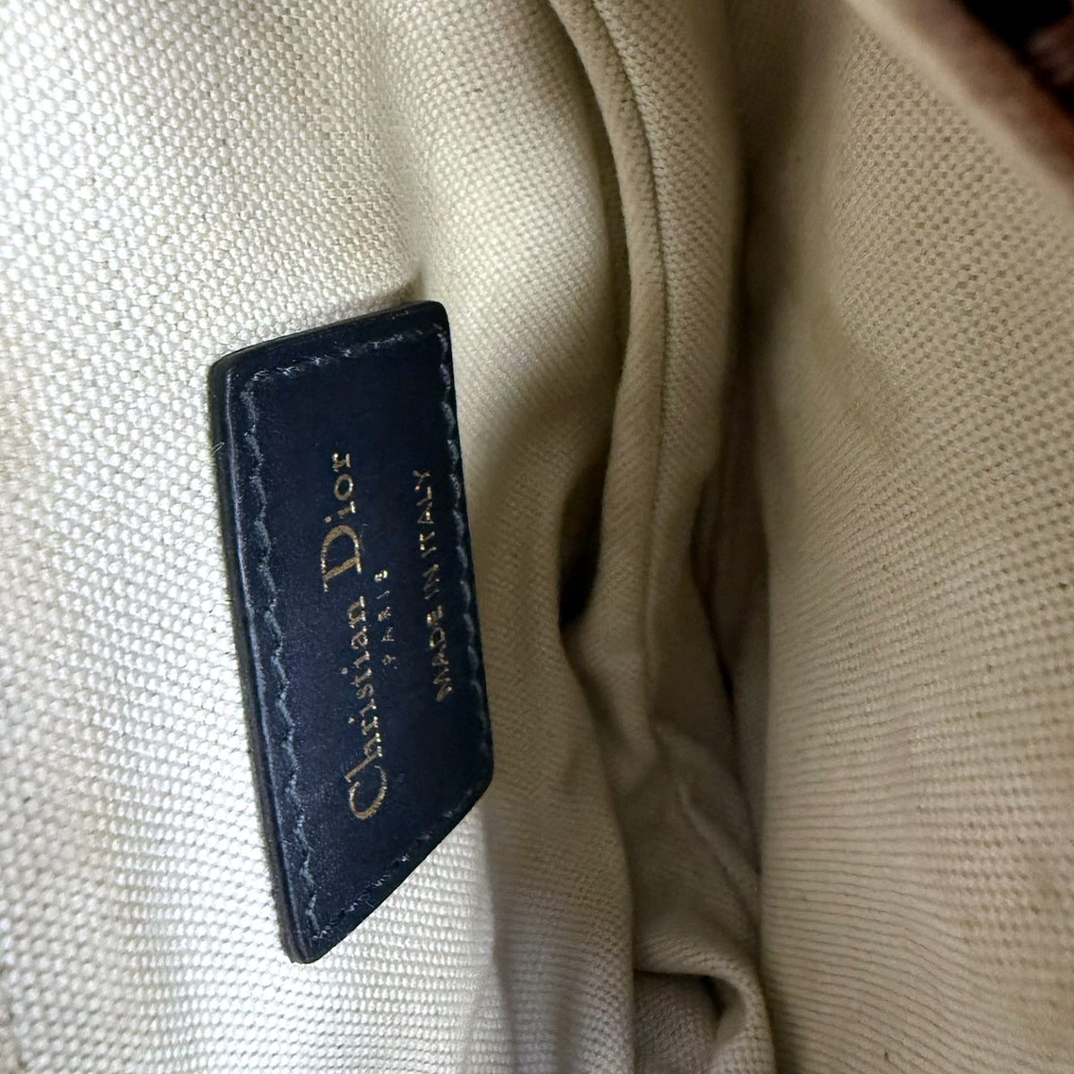 Authentic Dior Saddle Bag Oblique Canvas Navy Blue - 03_inside.jpg