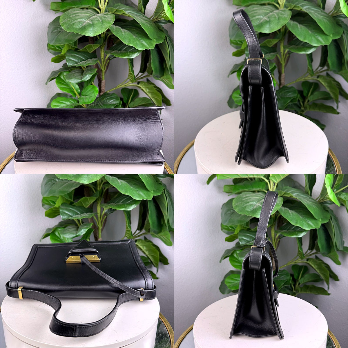 Authentic Loewe Barcelona Black Leather Top Handle Shoulder Bag - 05_extra.jpg
