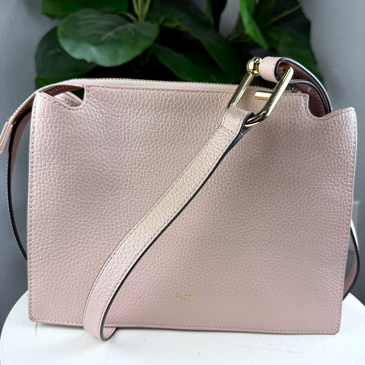 Authentic Furla Medium Pebbled Leather Shoulder Bag in Nude Pink - 01_photo.jpg
