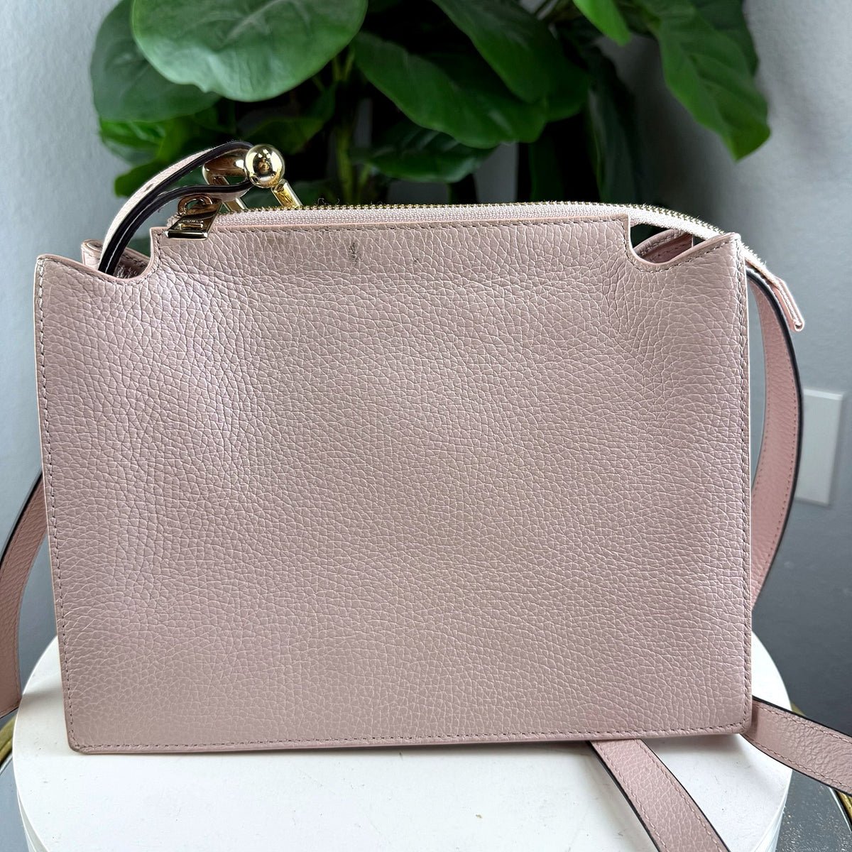Authentic Furla Medium Pebbled Leather Shoulder Bag in Nude Pink - 02_photo.jpg