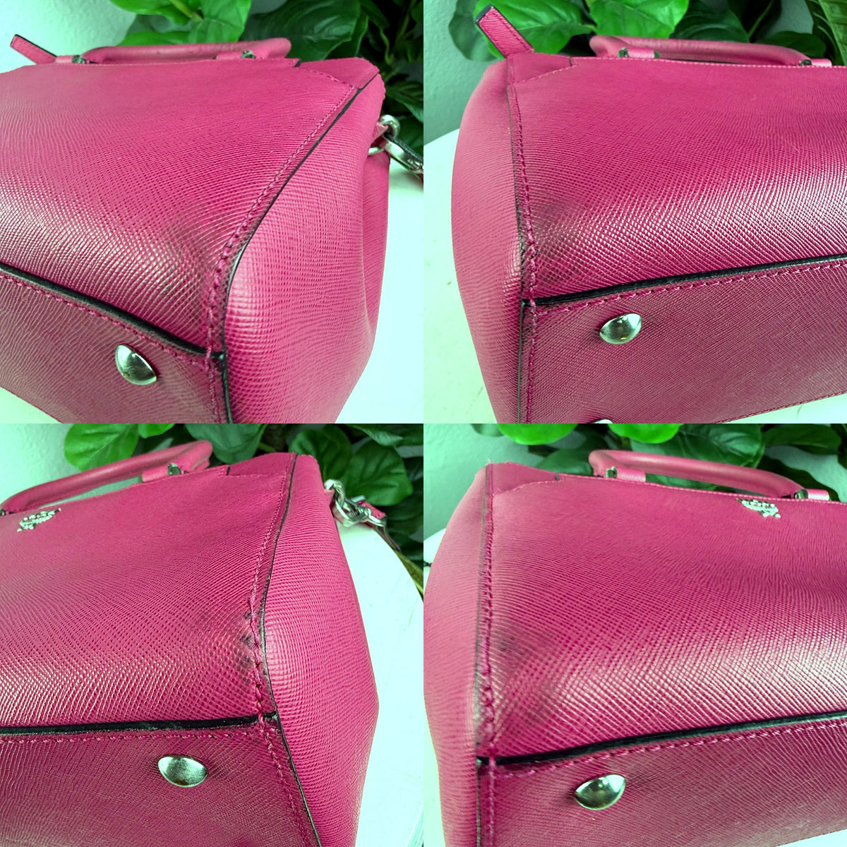 Authentic MCM Milla Mini Tote Saffiano Leather Pink - 03_corners.jpg