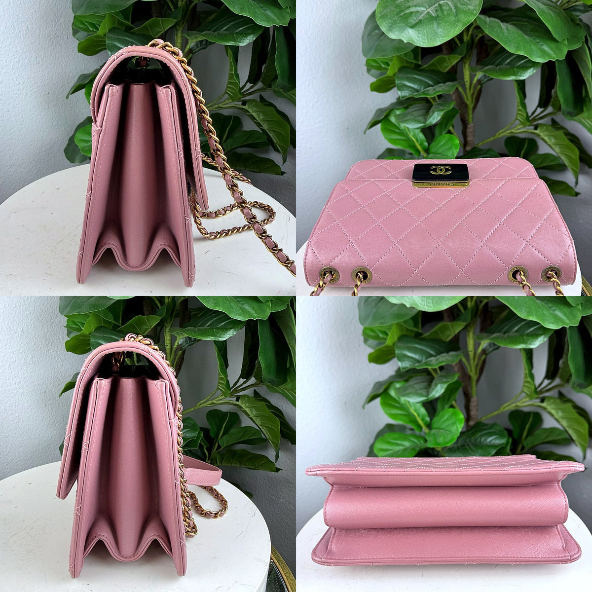 Authentic Chanel Golden Class Flap Bag Pink Quilted Leather Medium - 05_extra.jpg