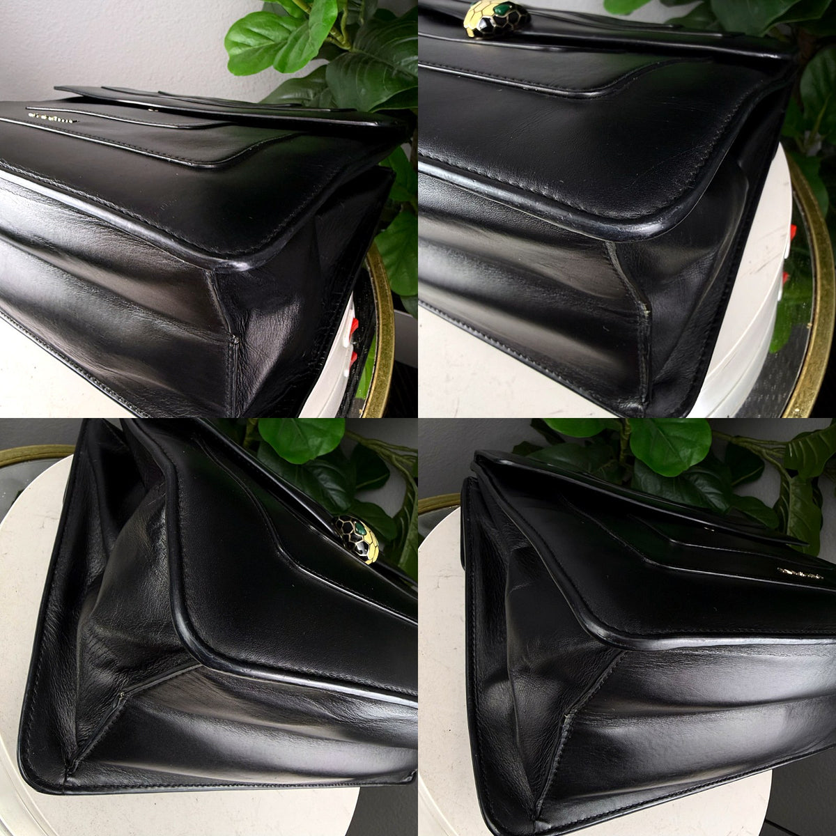 Authentic Bvlgari Serpenti Forever Black Leather Shoulder Bag - 03_corners.jpg