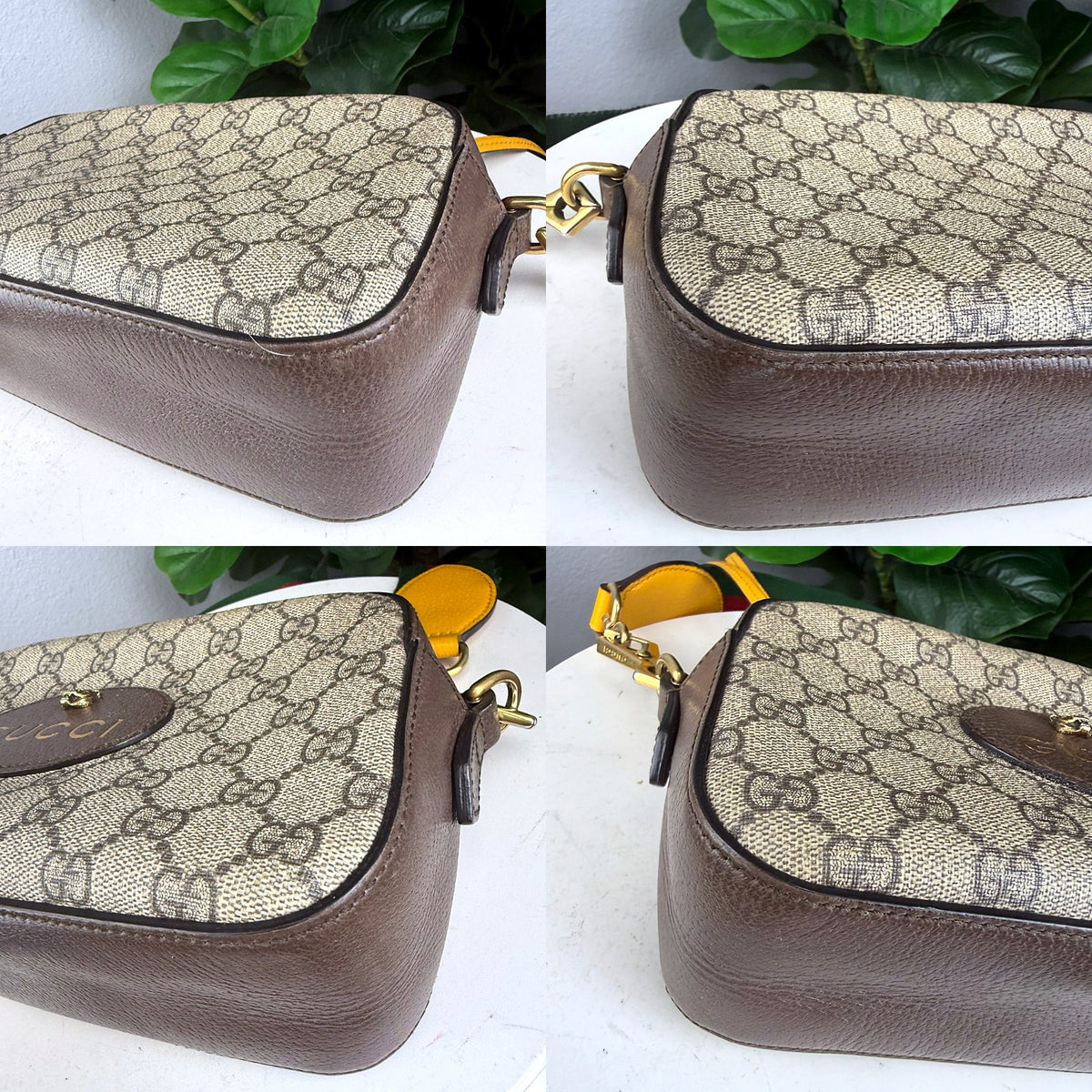 Authentic Gucci Neo Vintage GG Supreme Canvas Crossbody Bag Brown - 03_corners.jpg