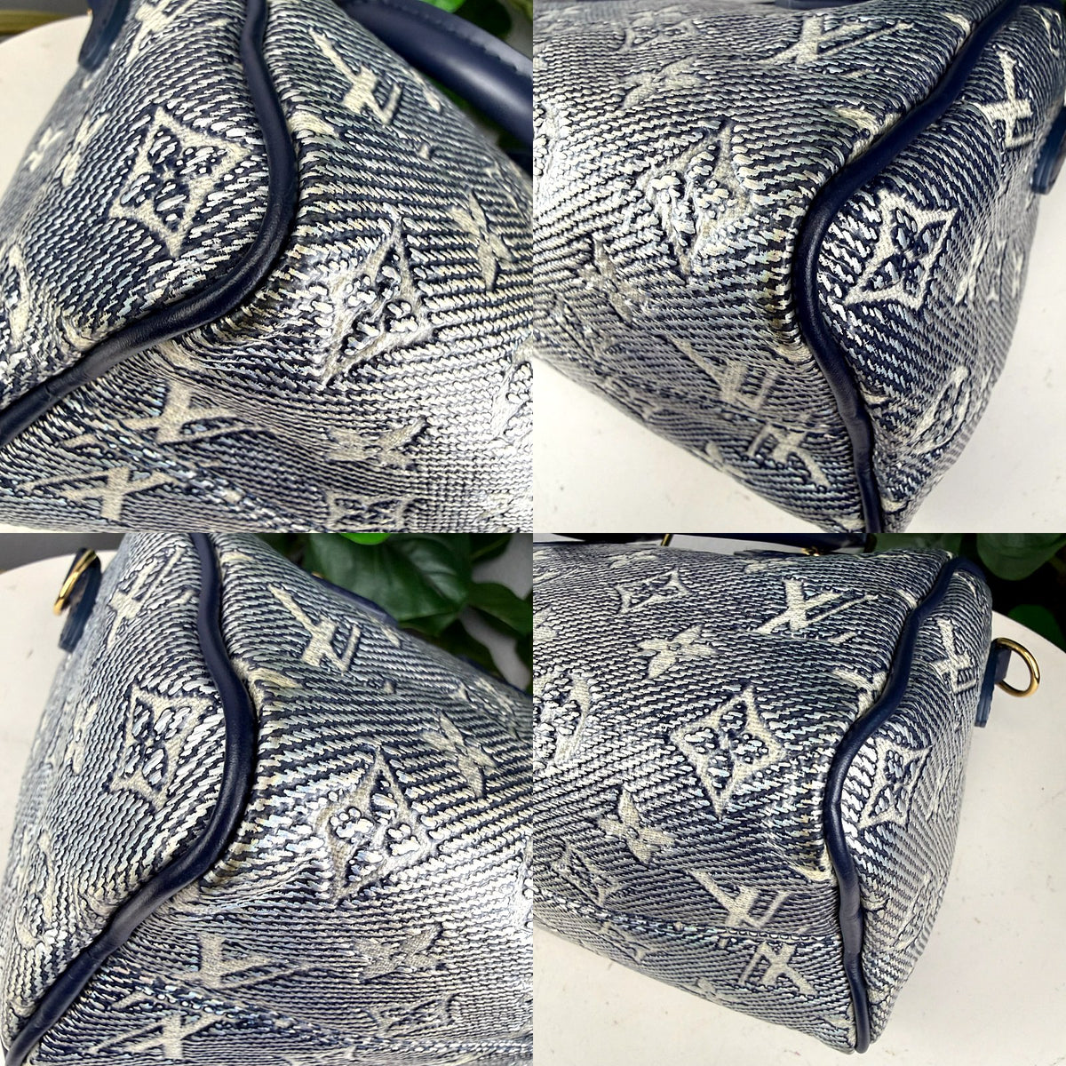 Authentic Louis Vuitton Nano Speedy Monogram Denim Blue Handbag - 03_corners.jpg
