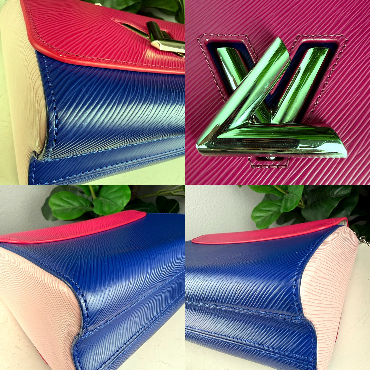 Authentic Louis Vuitton Twist MM Epi Leather Pink Blue Shoulder Bag - 03_corners.jpg