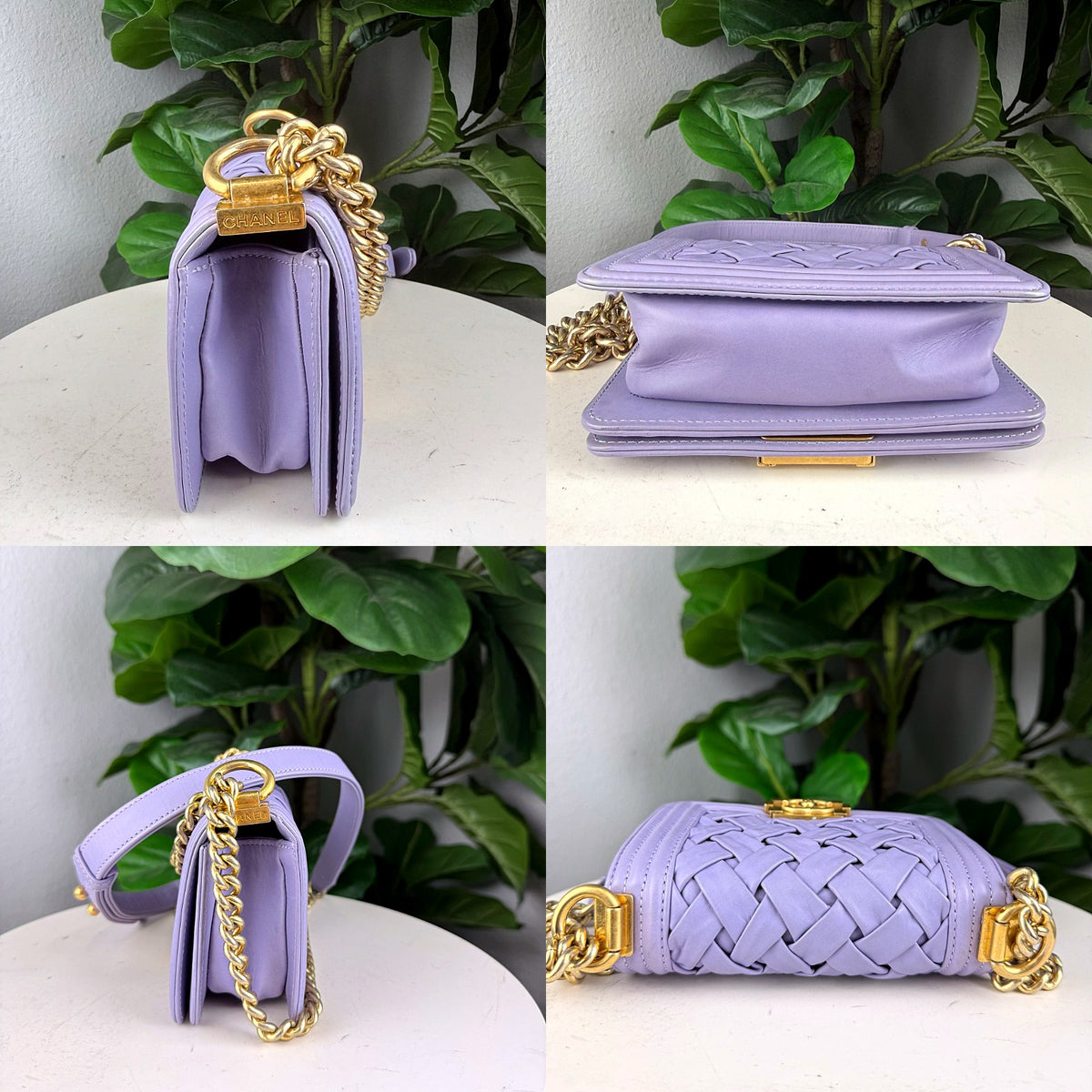 Authentic Chanel Small Boy Bag Lavender Woven Lambskin Gold Hardware - 04_extra.jpg