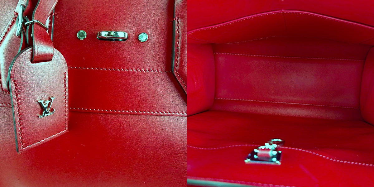 Authentic Louis Vuitton City Steamer PM Coquelicot Red Leather Tote Bag - 05_inside.jpg