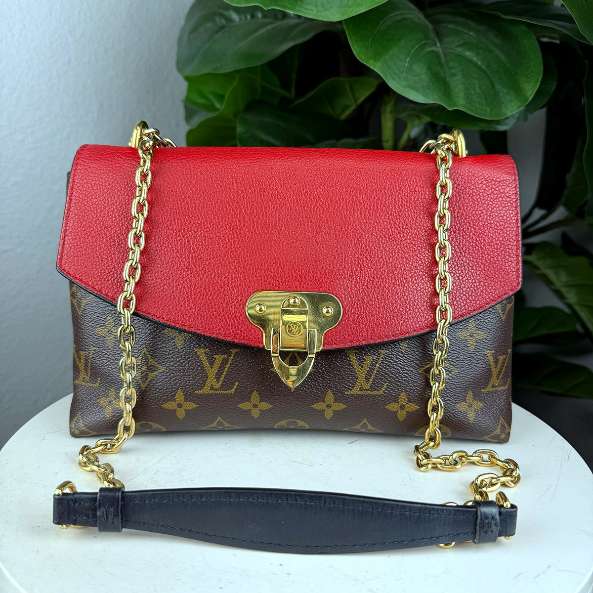 Authentic Louis Vuitton Saint Placide Monogram Canvas Red Bag - 01_photo.jpg