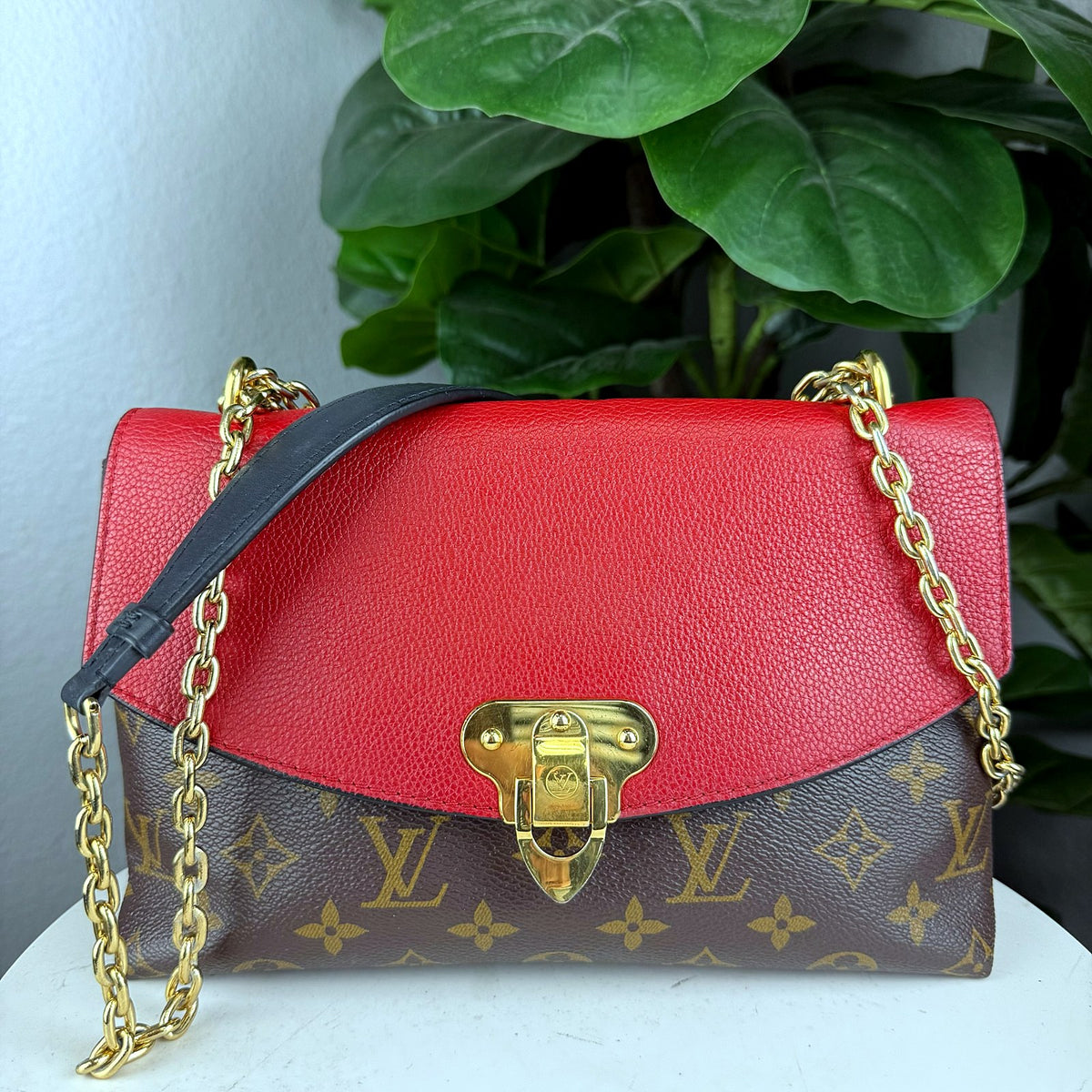 Authentic Louis Vuitton Saint Placide Monogram Canvas Red Bag - 02_photo.jpg