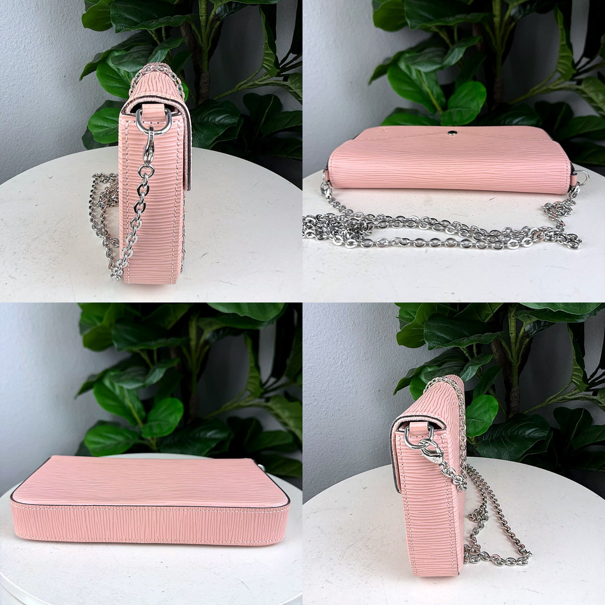 Authentic Louis Vuitton Pochette Félicie Epi Leather Rose Ballerine Crossbody - 05_extra.jpg