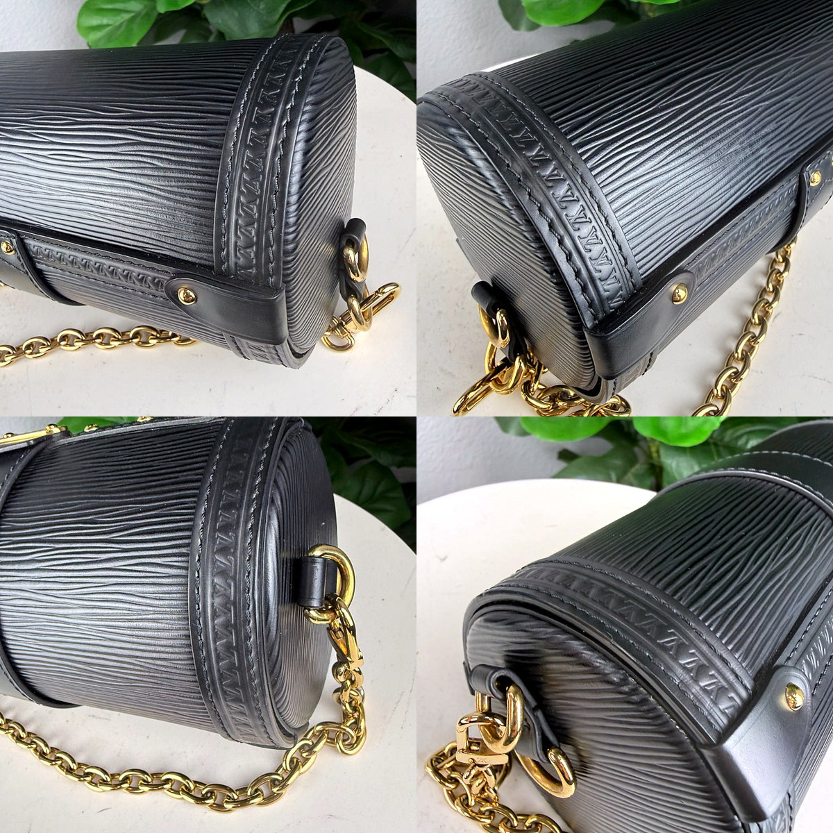Authentic Louis Vuitton Epi Leather Papillon Trunk Black Gold Hardware - 03_corners.jpg