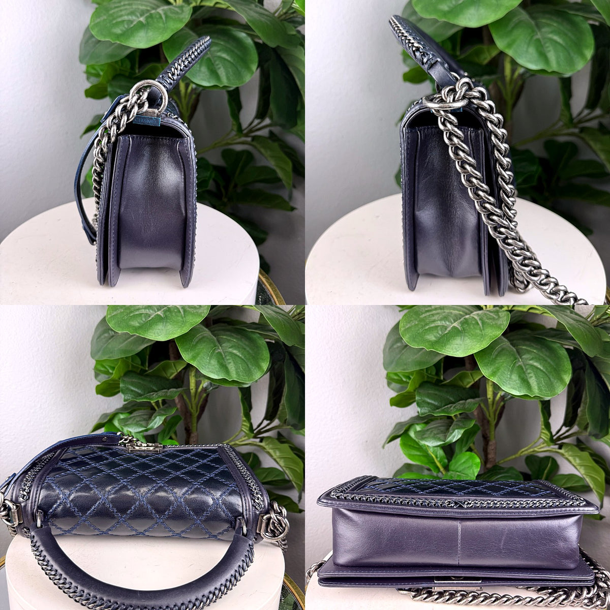 Authentic Chanel Chain Around Boy Flap Bag with Top Handle - 05_extra.jpg