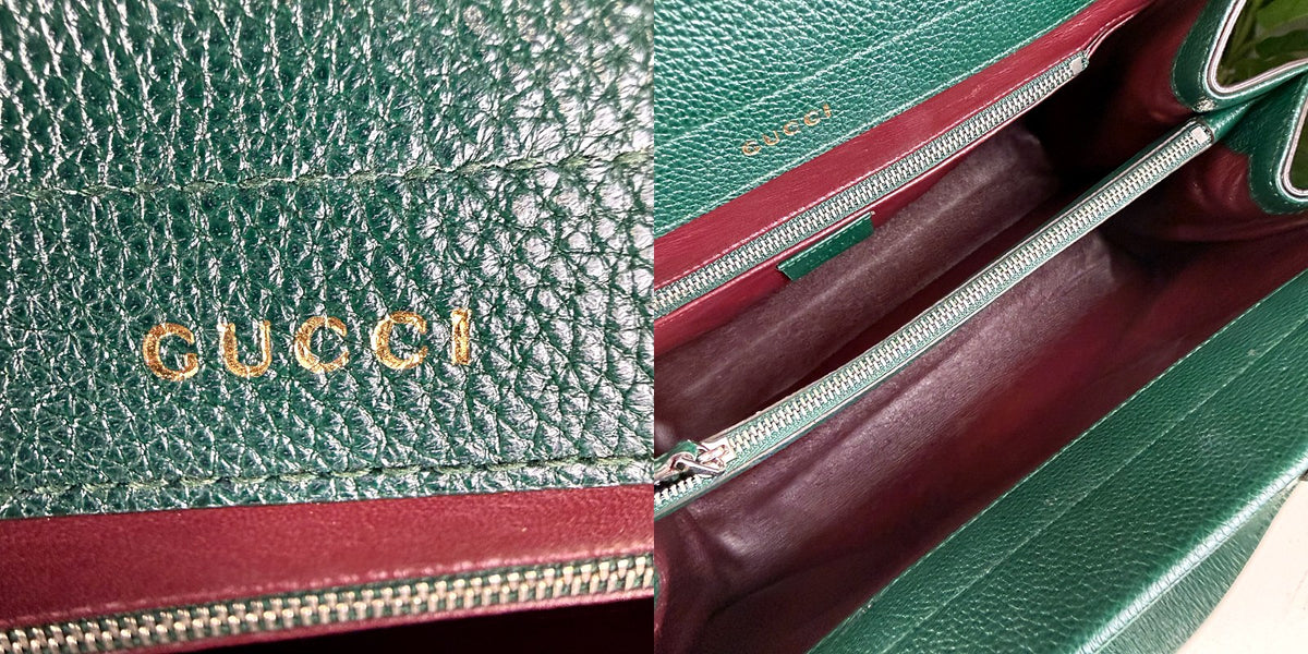 Authentic Gucci Zumi Small Top Handle Bag Green Leather - 04_inside.jpg