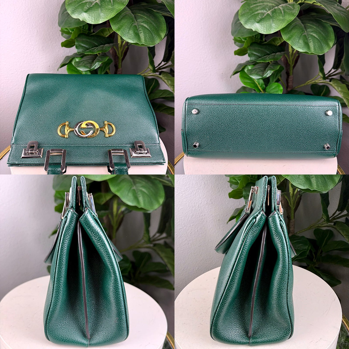 Authentic Gucci Zumi Small Top Handle Bag Green Leather - 05_extra.jpg