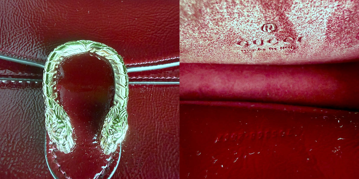 Authentic Gucci Dionysus Super Mini Red Patent Leather Chain Bag - 04_inside.jpg