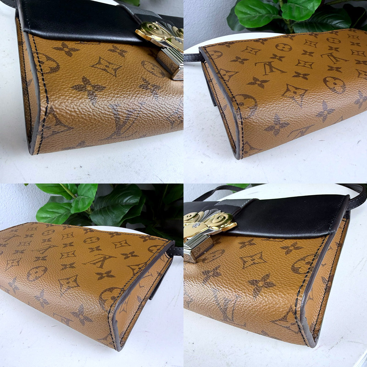 Authentic Louis Vuitton Reverse Monogram Tribal Mask Shoulder Bag - 03_corners.jpg