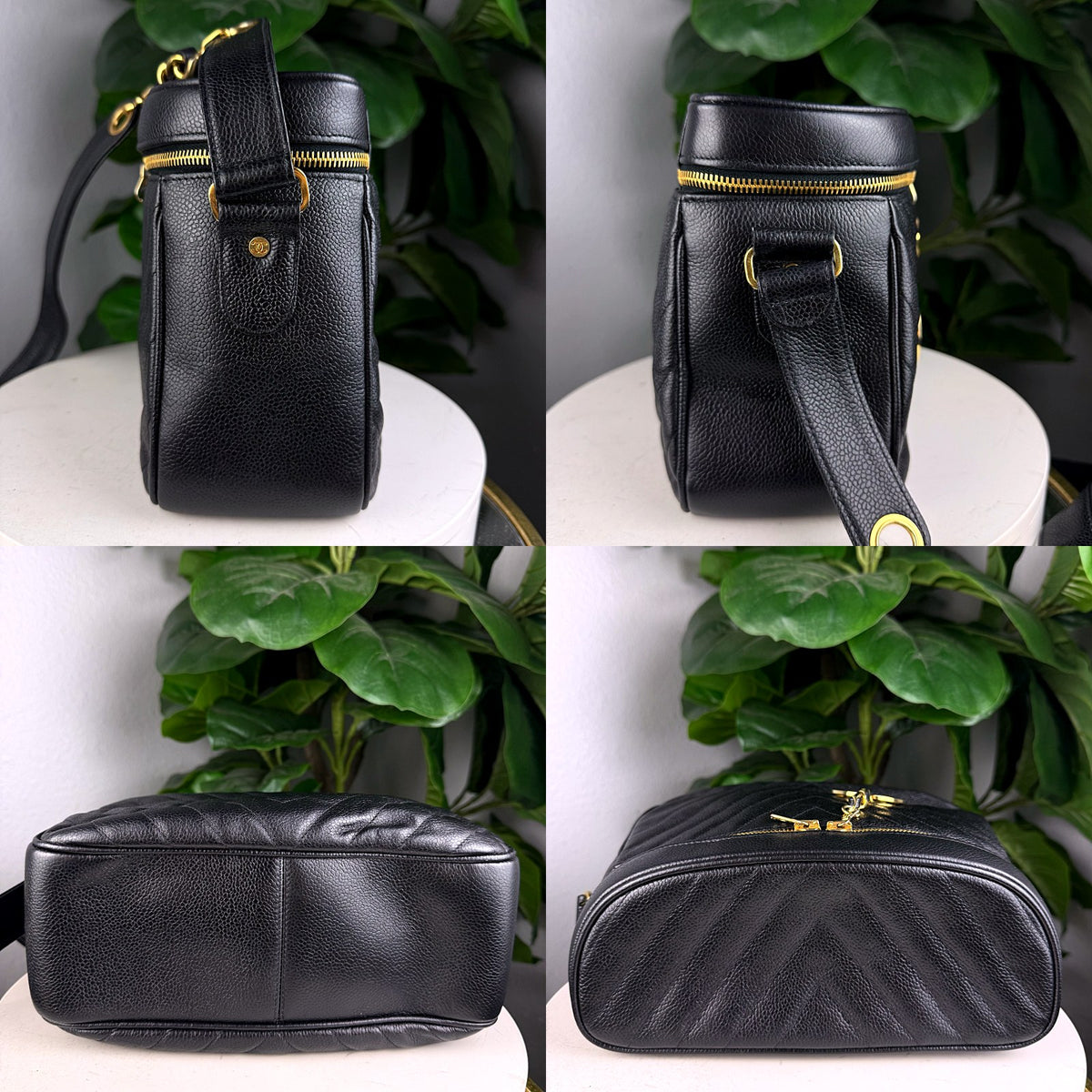 Authentic Chanel Quilted Caviar Vanity Case Crossbody Bag Black Gold Hardware - 05_extra.jpg