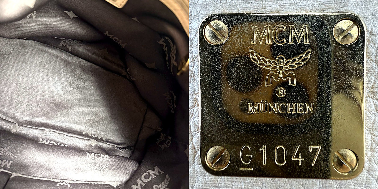 MCM Visetos Tan Hobo Bag - G1047