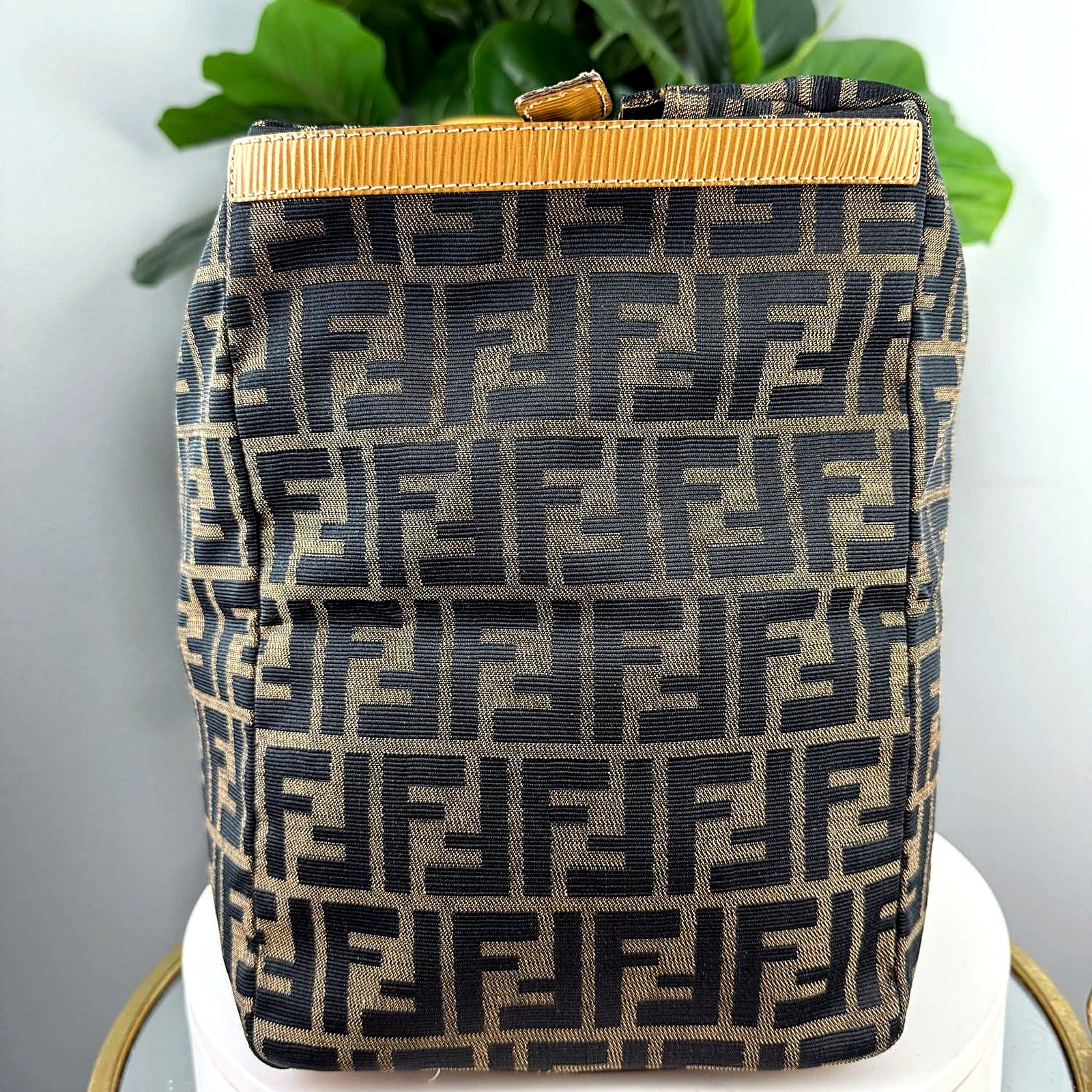 Vintage Fendi Zucca Monogram Canvas Duffel Bag