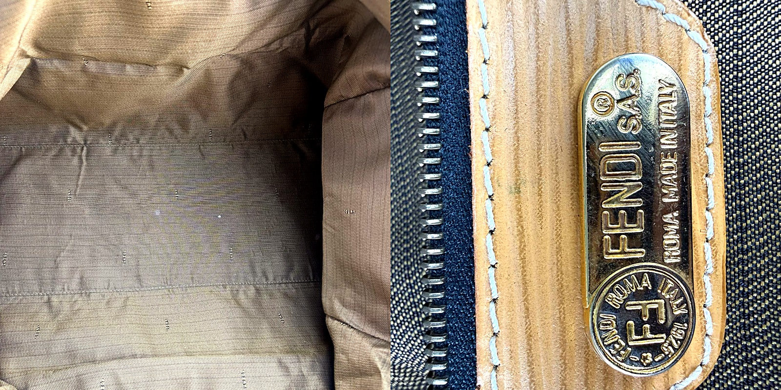 Vintage Fendi Zucca Monogram Canvas Duffel Bag