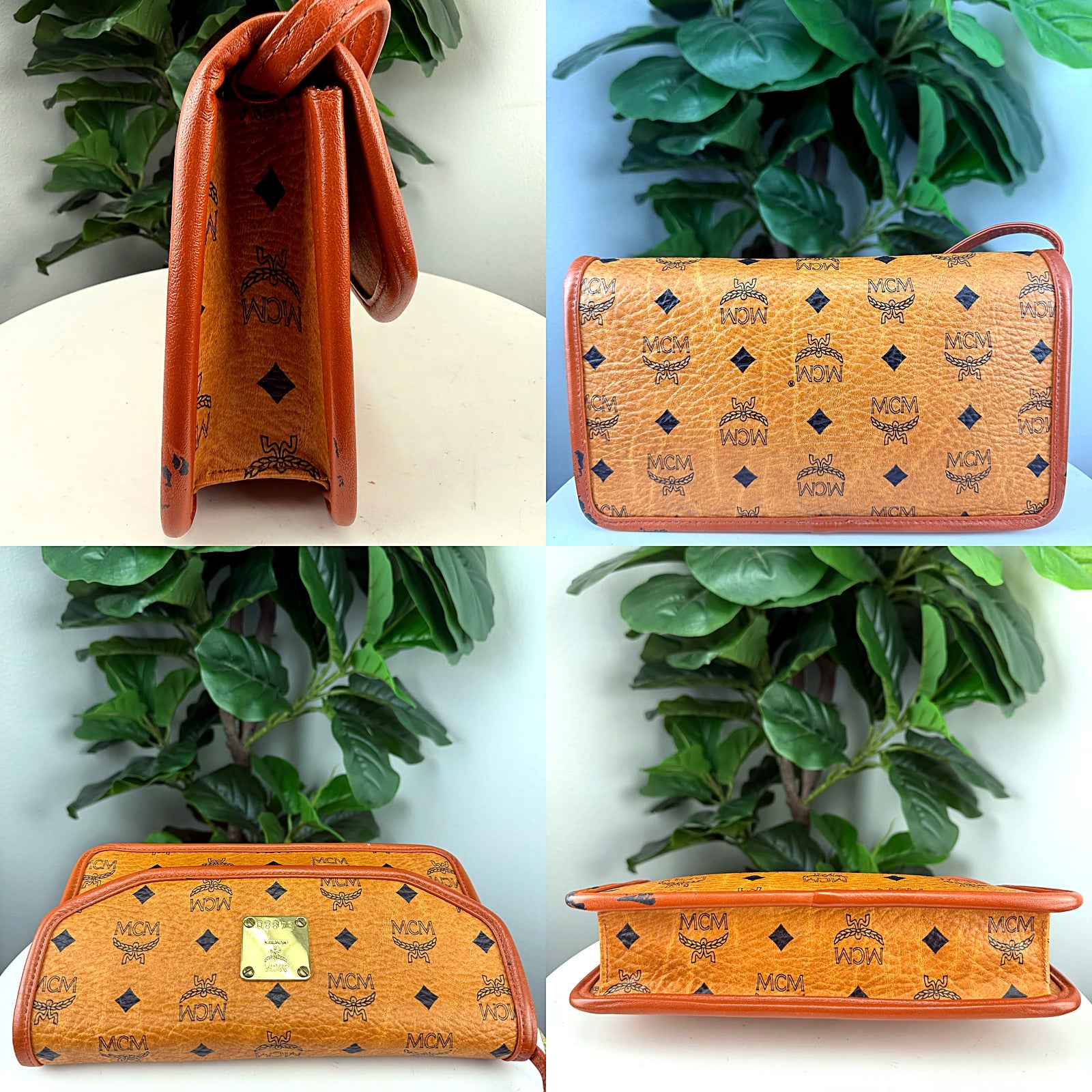 MCM Visetos crossbody bag detail grid 1