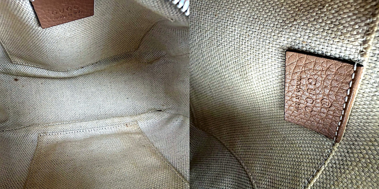 Gucci Soho disco crossbody tan pair view