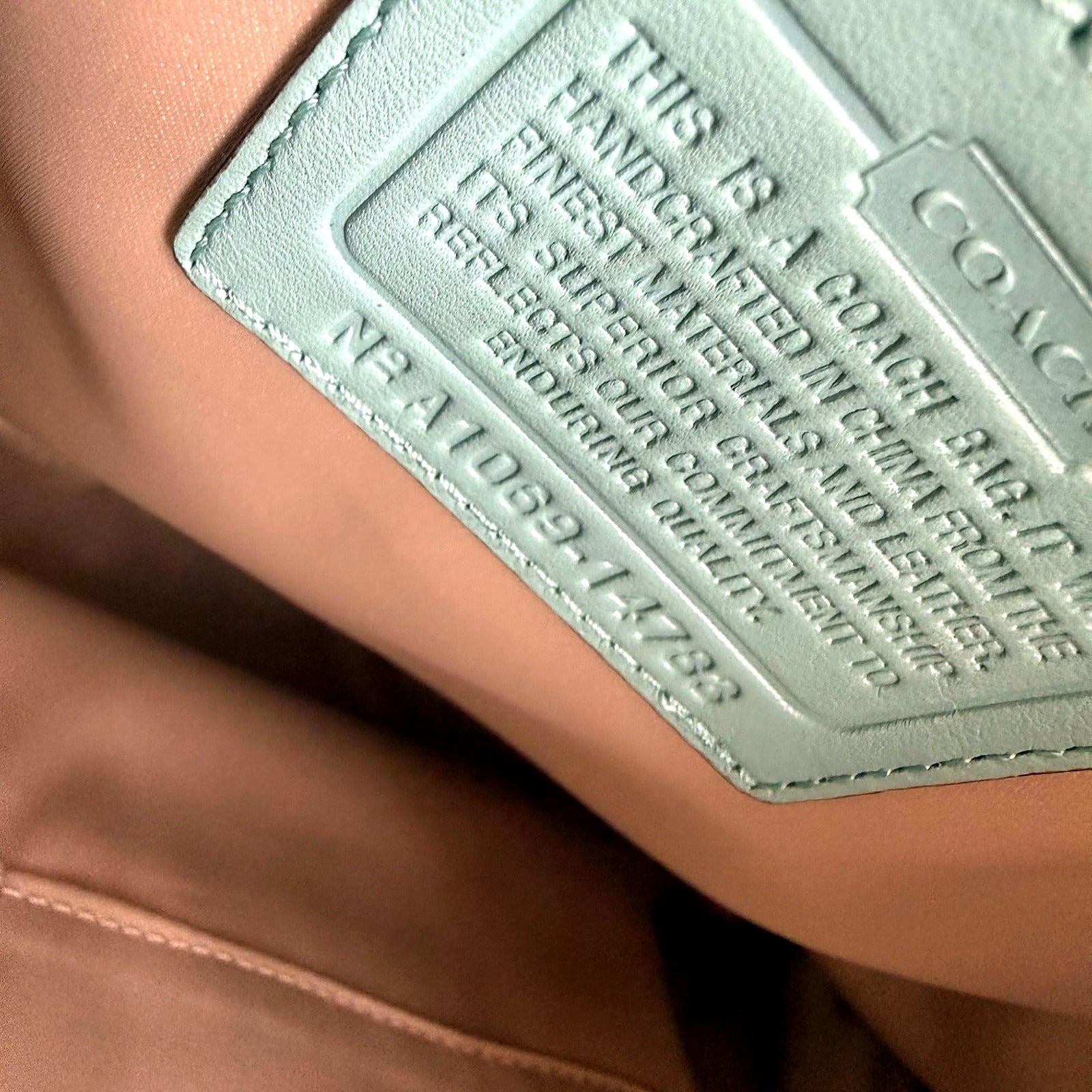 Authentic Coach Mint Green Leather Hobo Bag - A1062-14786