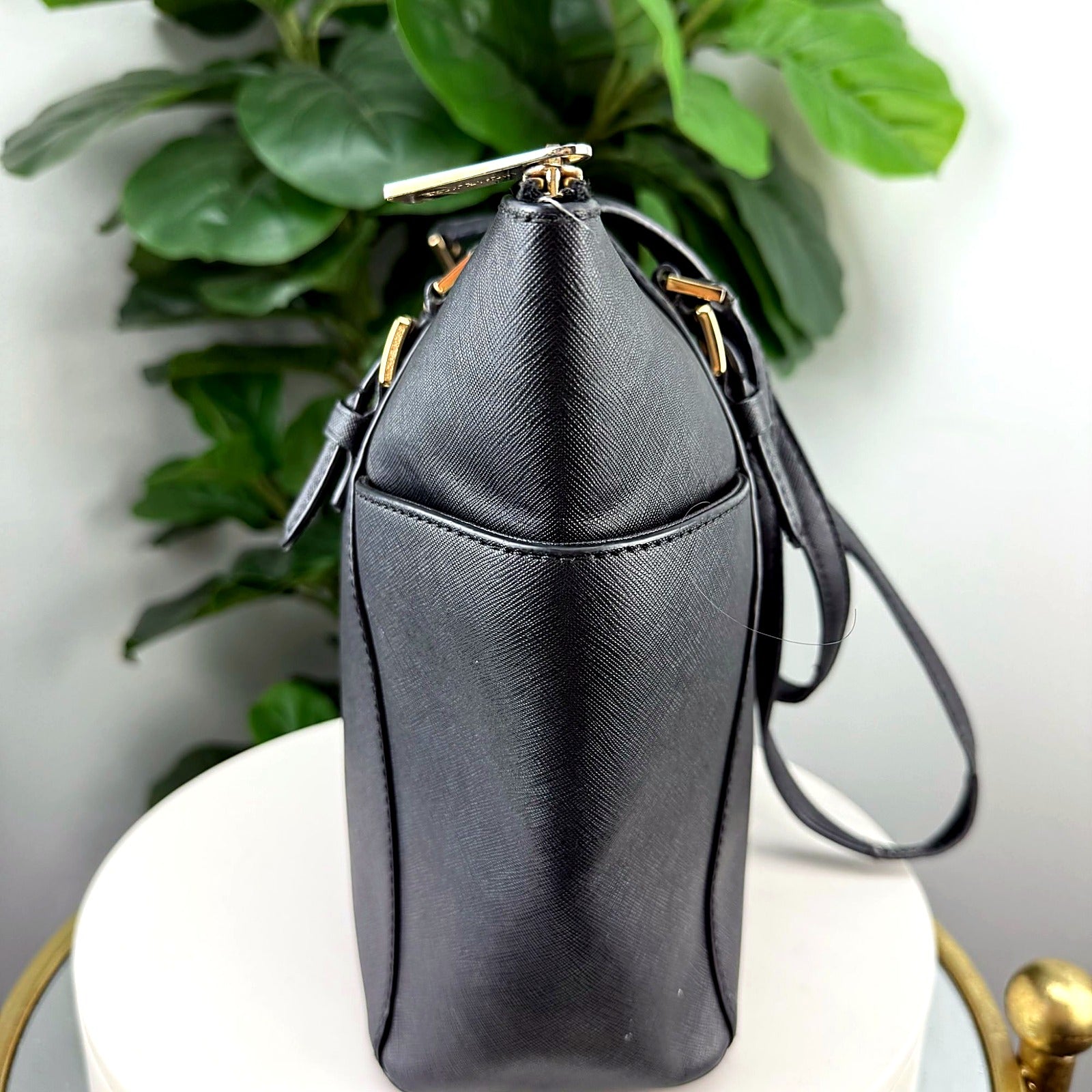 Authentic Michael Kors Black Saffiano Leather Tote