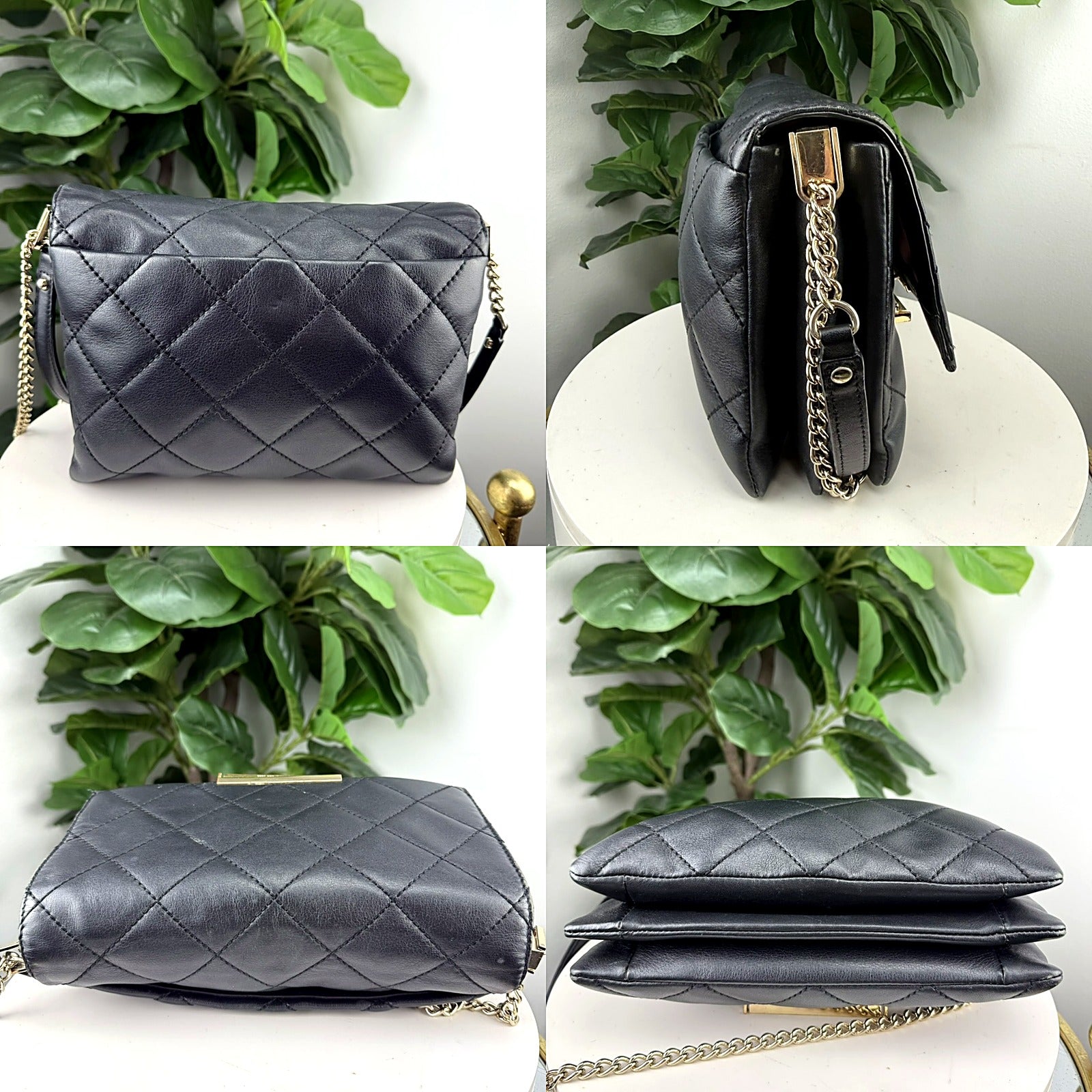 Authentic Kate Spade Quilted Black Leather Crossbody Bag - detail 1