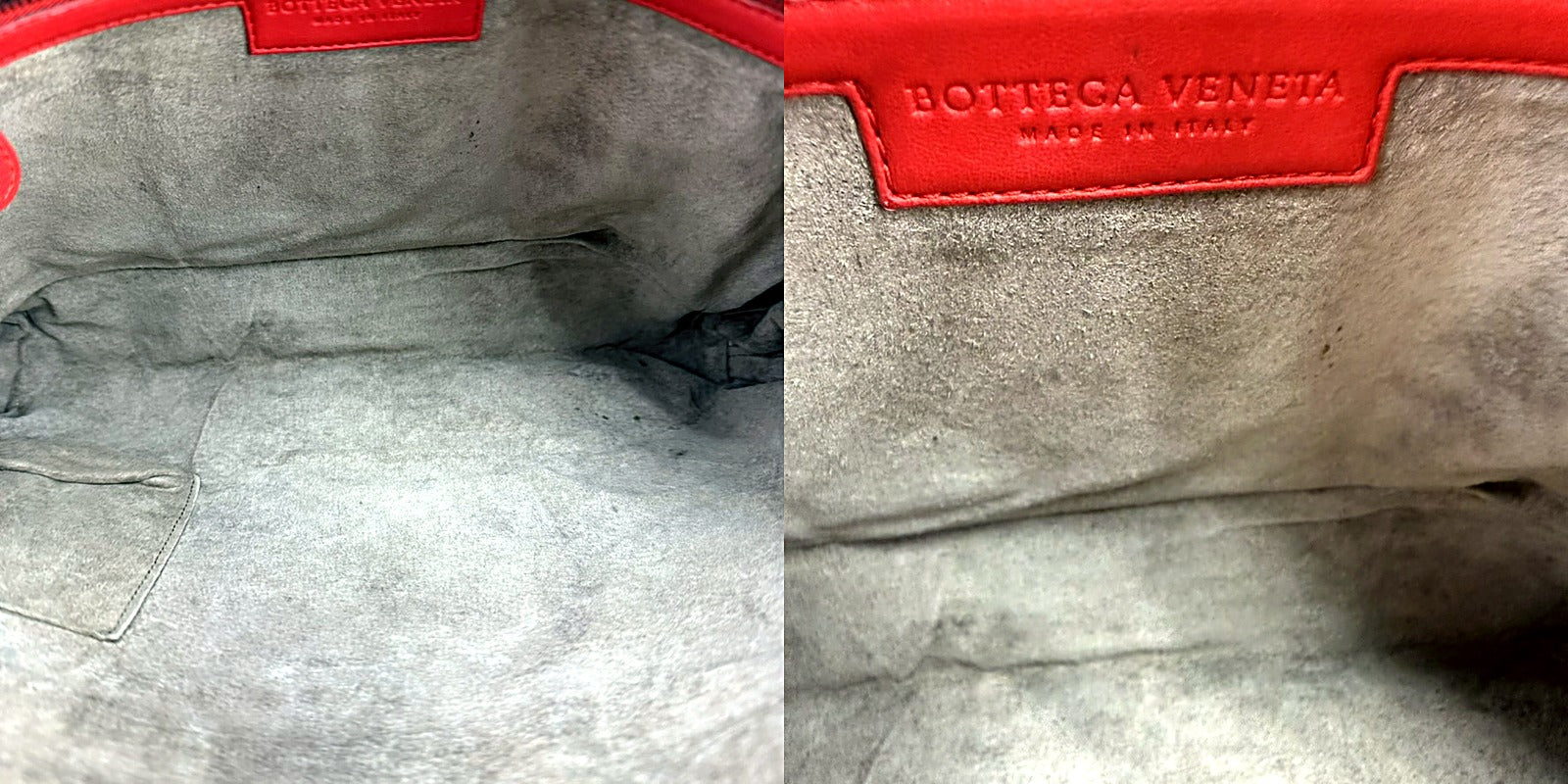 Authentic Bottega Veneta Red Intrecciato Woven Leather Crossbody Bag - pair