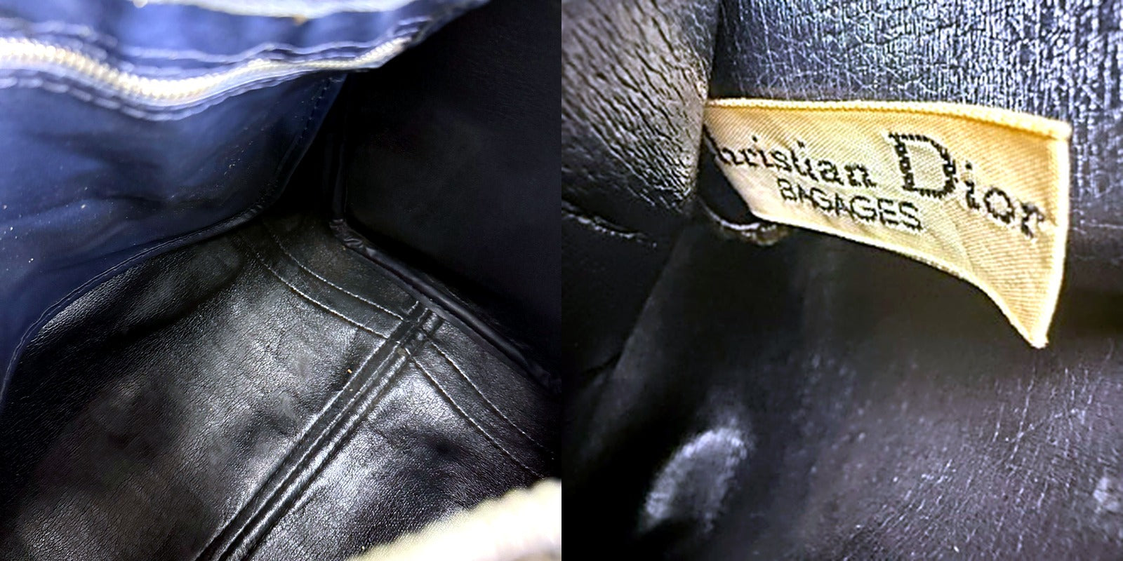 Authentic vintage Christian Dior Trotter Oblique monogram canvas Boston bag - black interior lining and Christian Dior BAGAGES woven tag