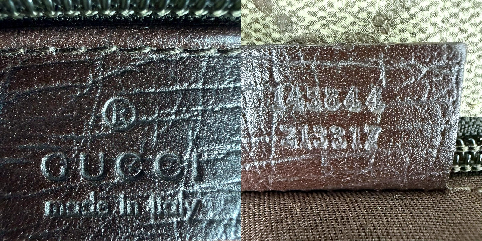 Gucci made in Italy tag and serial date code