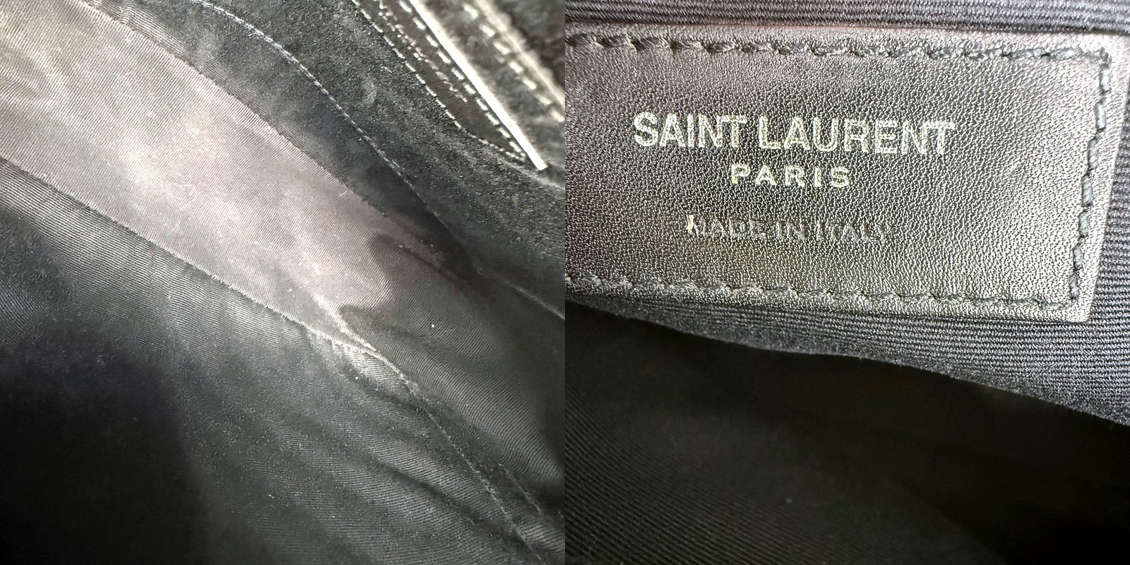 Authentic Saint Laurent Lou Neon Yellow Patent Camera Bag - tag and strap