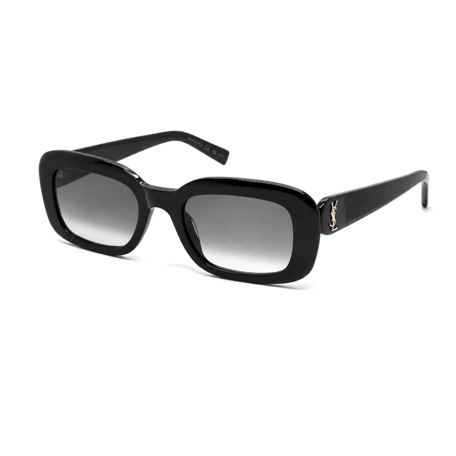 Authentic Saint Laurent Black Rectangular Sunglasses with YSL Logo