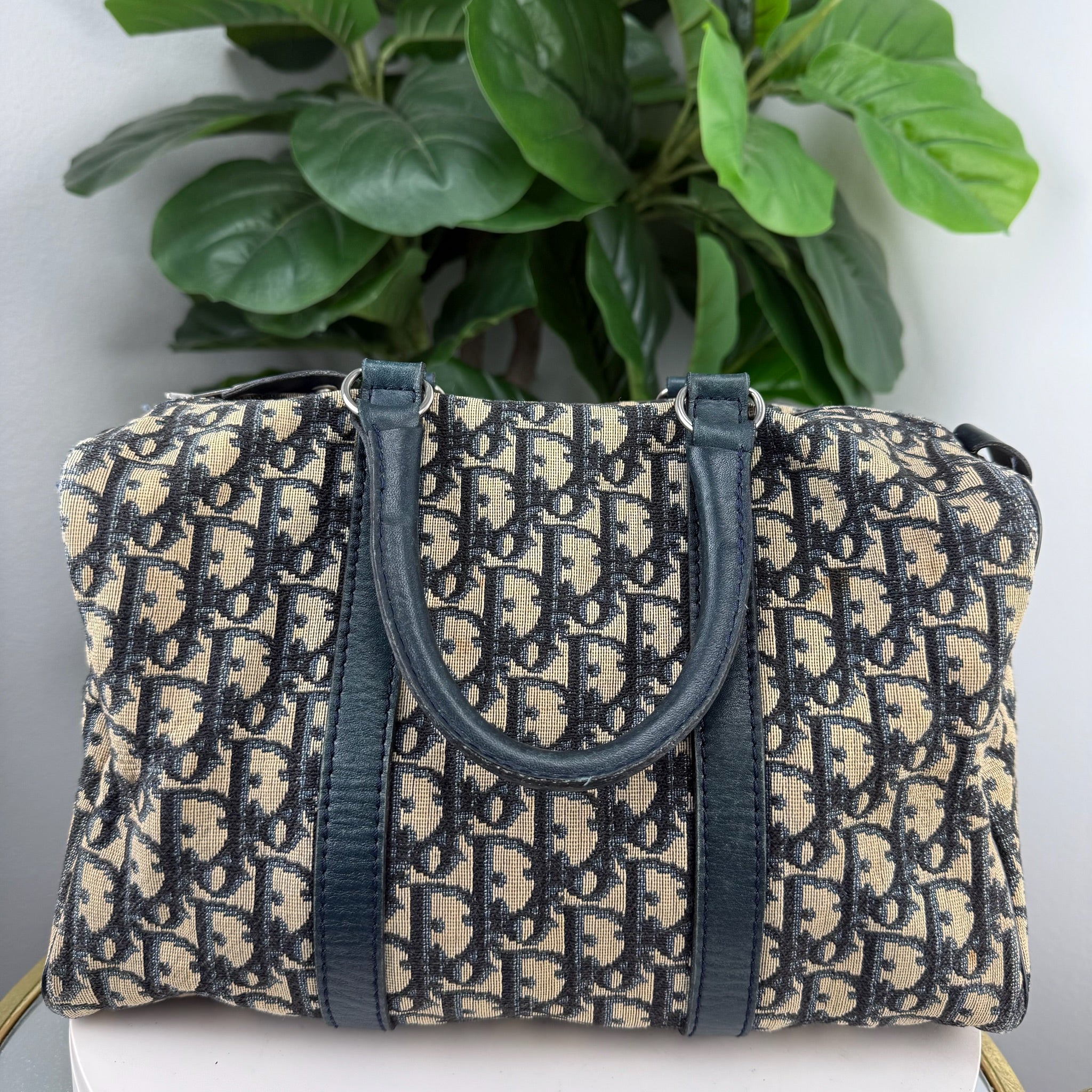 Christian Dior Trotter Monogram Jacquard Mini Boston Bag