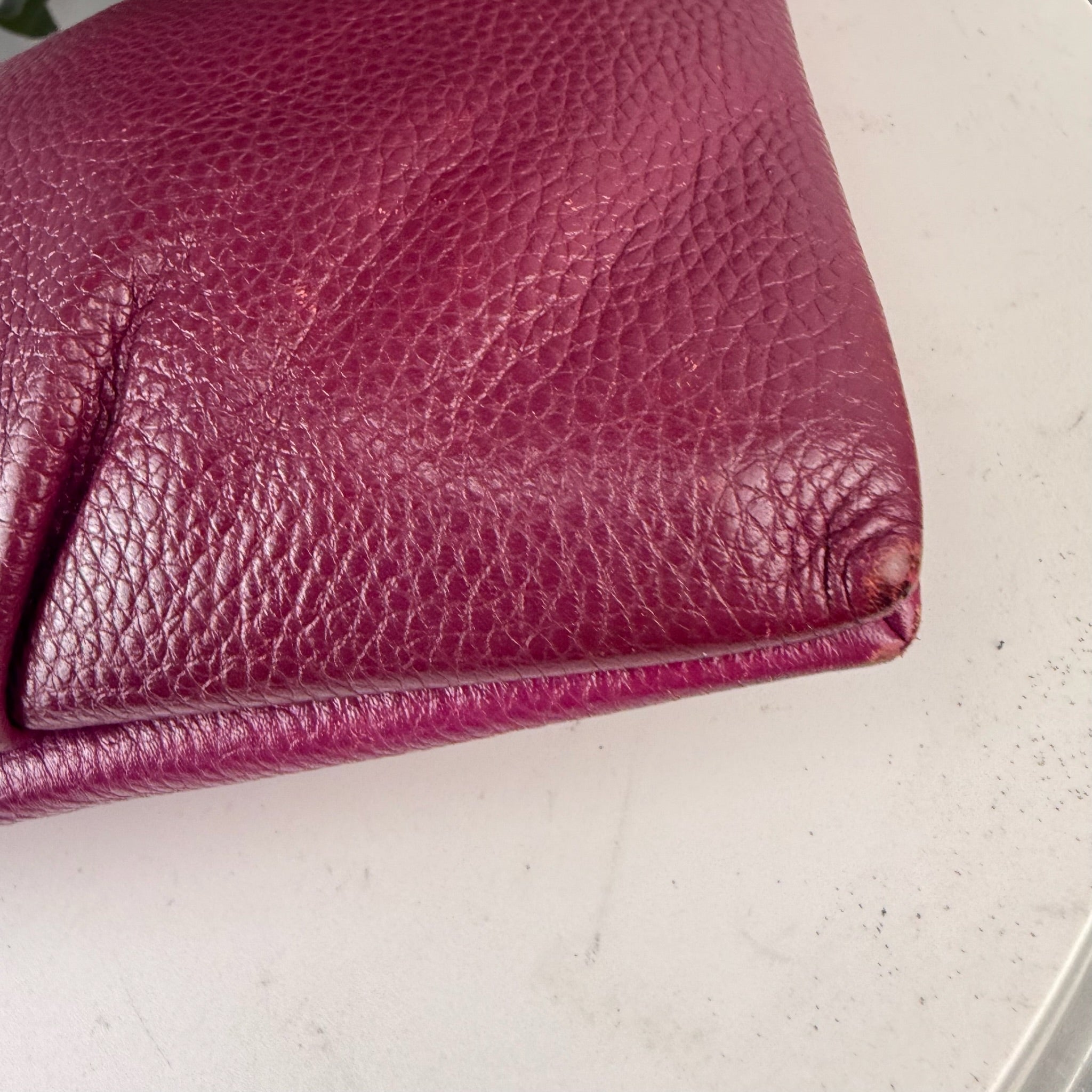 Marc Jacobs Pebbled Leather Double Zip Crossbody Bag - Magenta