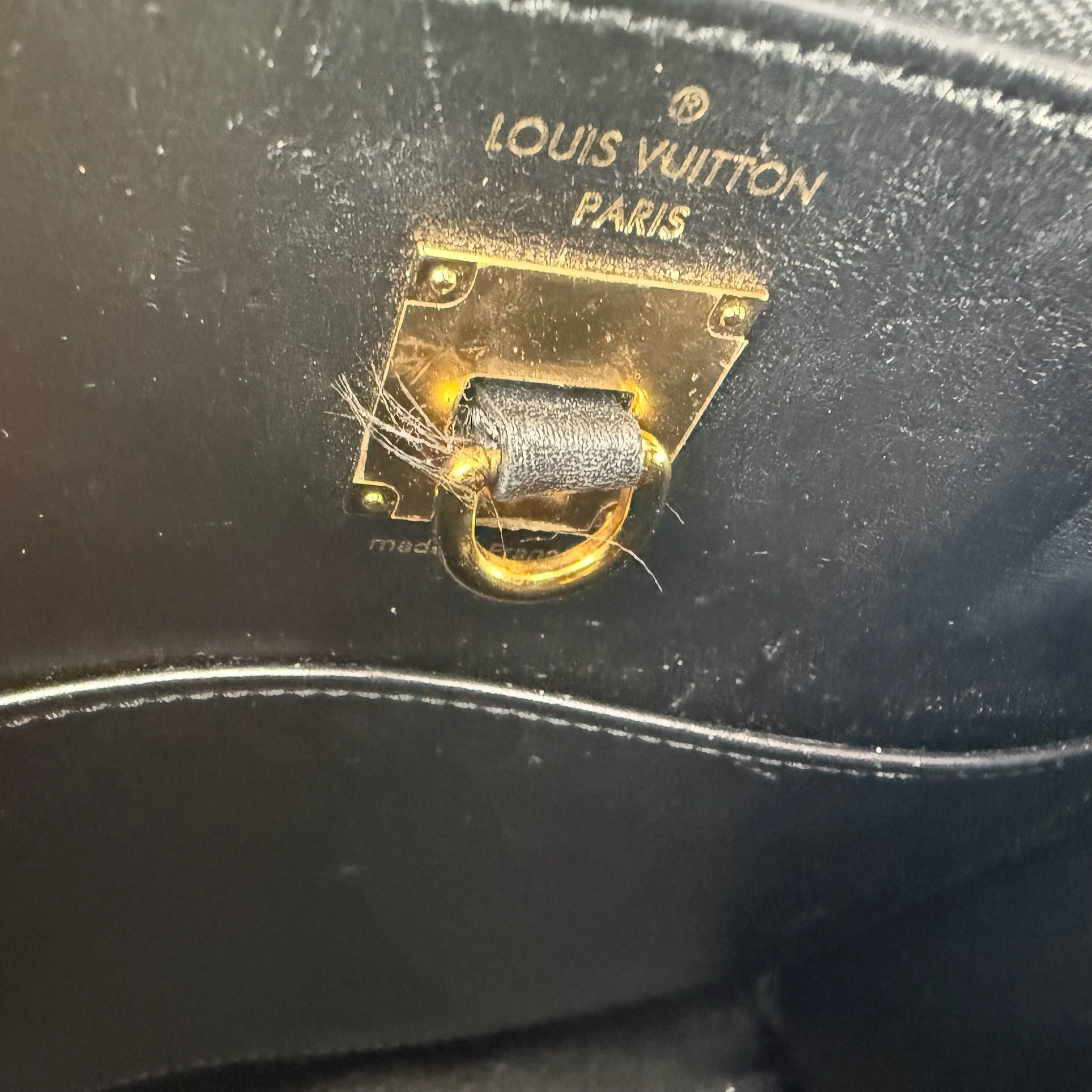 Louis Vuitton x NIGO LV² Black and White Leather Tote with Gold Medallions