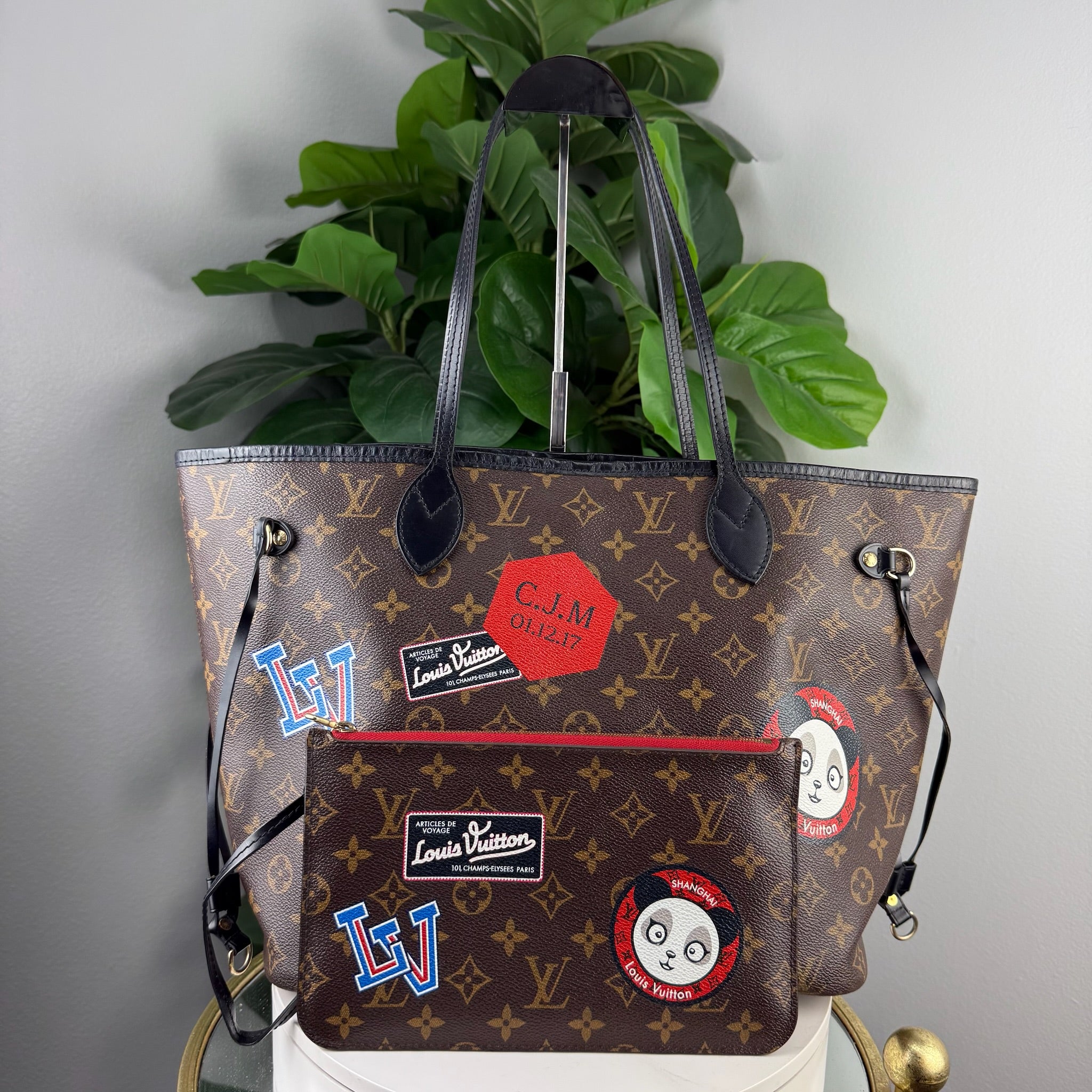 Louis Vuitton Neverfull MM My LV World Tour Monogram Tote with Pochette