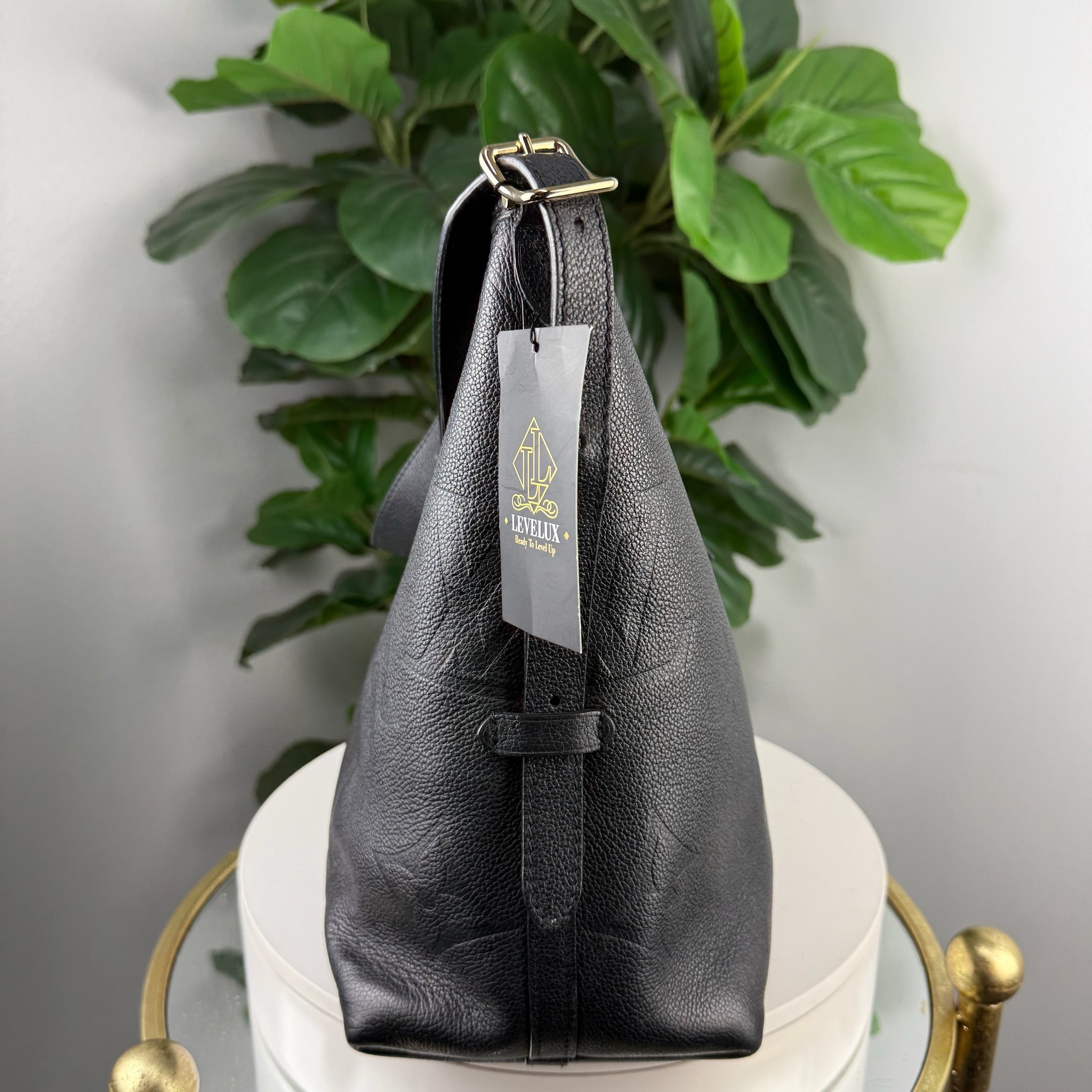 Authentic Louis Vuitton Monogram Empreinte Leather Hobo Bag - Black
