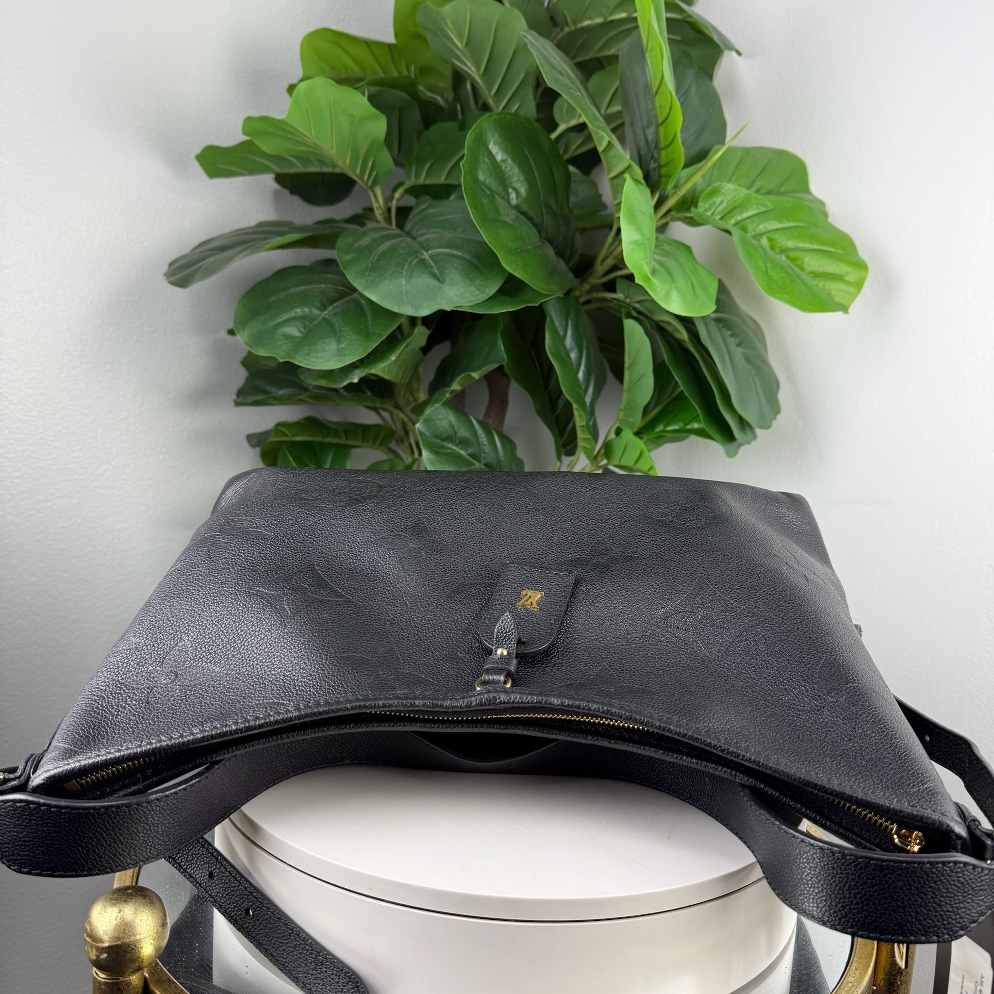 Authentic Louis Vuitton Monogram Empreinte Leather Hobo Bag - Black