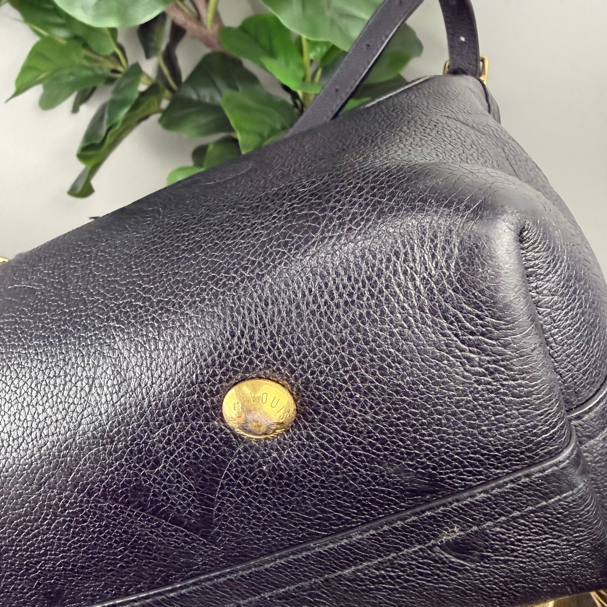 Authentic Louis Vuitton Monogram Empreinte Leather Hobo Bag - Black